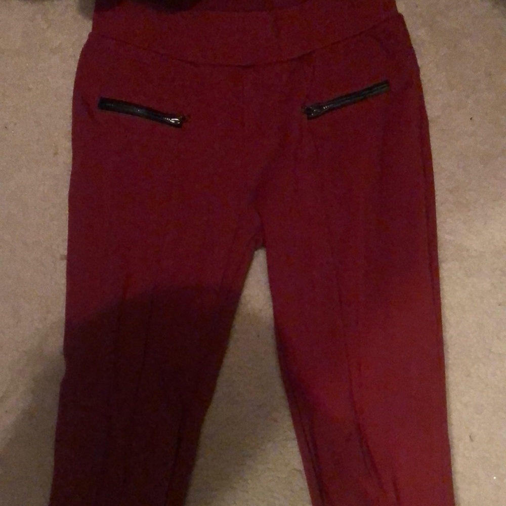 Guess brand leggings- maroon, size XS